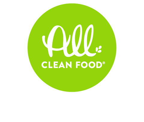 All Clean Food Logo with Tagline: No Secrets here. Just real food.